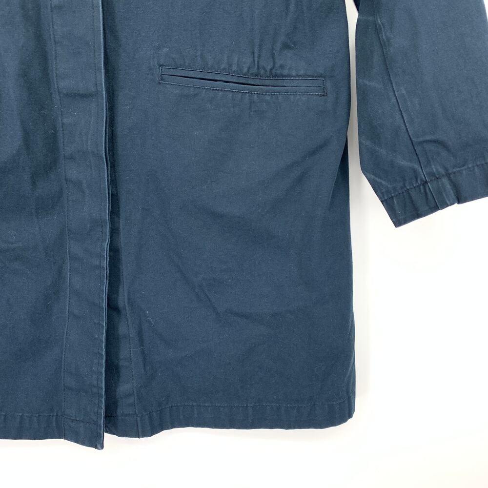GAP Cotton Button Front Coat Womens Size Small Navy Blue Front Pockets - Picture 4 of 6